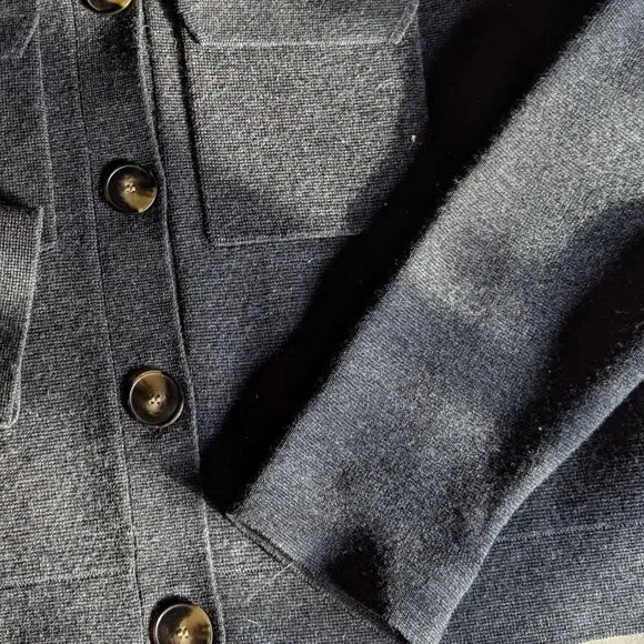 Sézane Betty Cardigan | Charcoal Grey | S - Picture 7 of 15